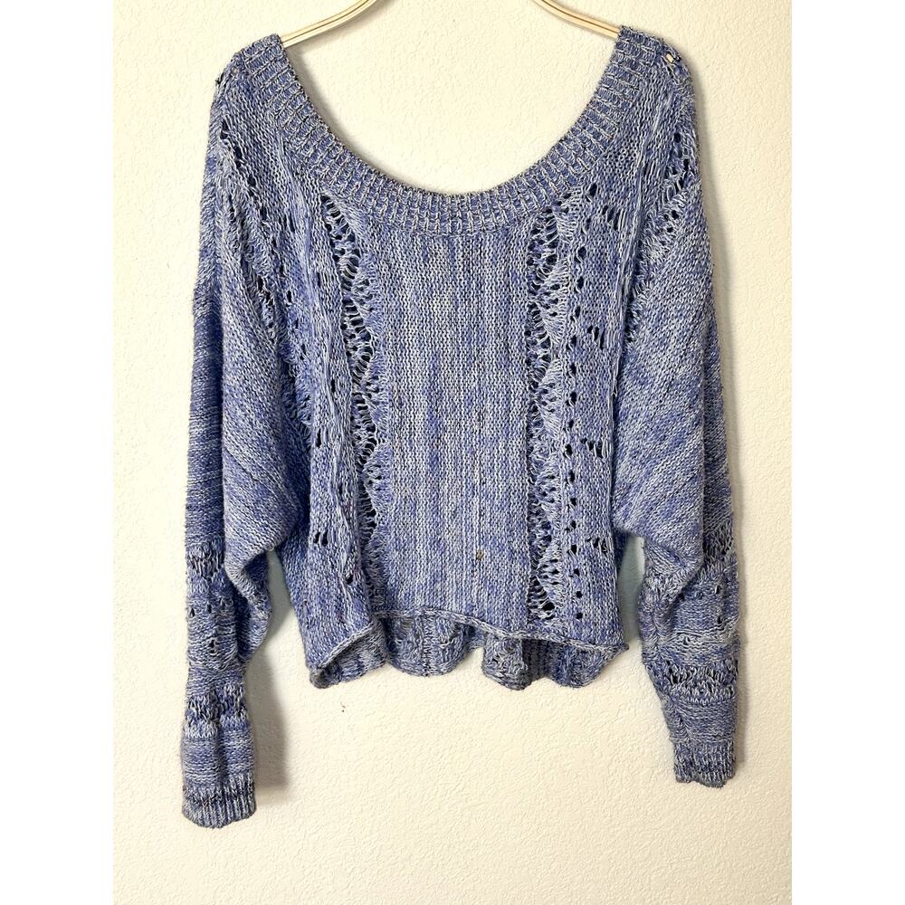Melrose & Market Blue Knit Sweater – Women’s Medium Cotton Blend